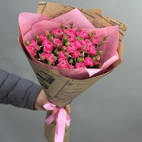 Букет из 5 розовых кустовых роз (50 см) в Котельниках