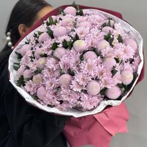 Букет "Нежный" из хризантем Момоко и Балтика в Котельниках