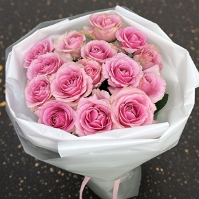 Букет из 15 пудровых роз (70 см) в Котельниках
