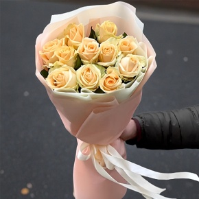 Букет из 11 роз Пич Аваланж (60 см) в Котельниках