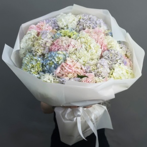 Букет из 23 гортензий микс в Котельниках