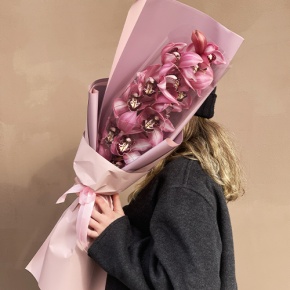 Букет из розовой орхидеи в Котельниках