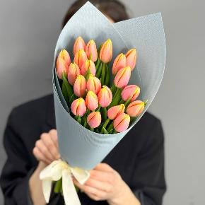 Букет из 21 оранжевого тюльпана в Котельниках