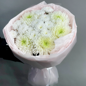 Букет из микса белых хризантем Магнум  в Котельниках