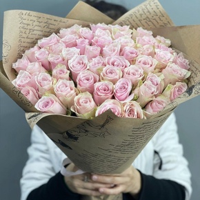 Букет из 51 пастельной розы (40 см) в Котельниках
