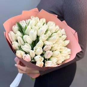 Букет из 49 белых тюльпанов в Котельниках