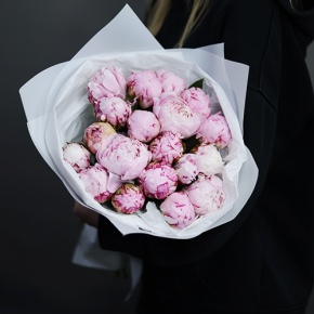 Букет из 19 розовых пионов Сара Бернар в Котельниках