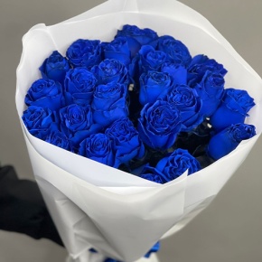 25 синих роз Эквадор (60 см) в Котельниках