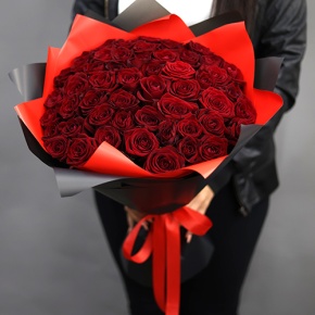 Букет из 51 красной розы (50 см) в Котельниках