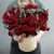 Композиция в шляпной коробке "Амур" из кустовых пионовидных роз в Котельниках Композиция в шляпной коробке "Амур" из кустовых пионовидных роз в Котельниках
