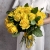 Букет из 25 лимонных роз с рускусом (40 см) в Котельниках Букет из 25 лимонных роз с рускусом (40 см) в Котельниках