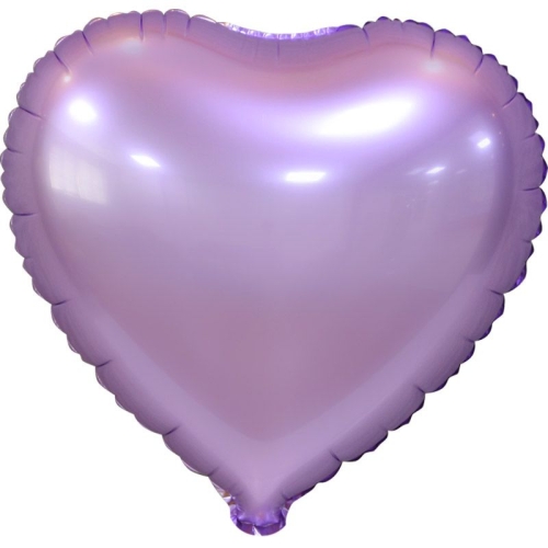 Сердце сиреневое фольгированный шар с гелием (45 см) в Котельниках