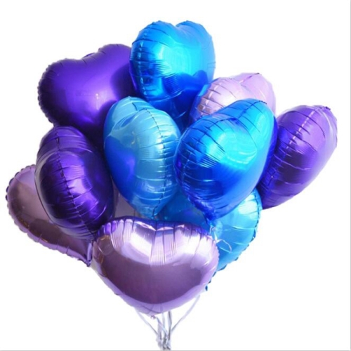 Сердце сиреневое фольгированный шар с гелием (45 см) в Котельниках