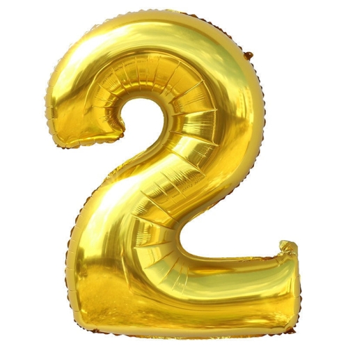 Шар гелиевый цифра 2 (40х102 см) в Котельниках